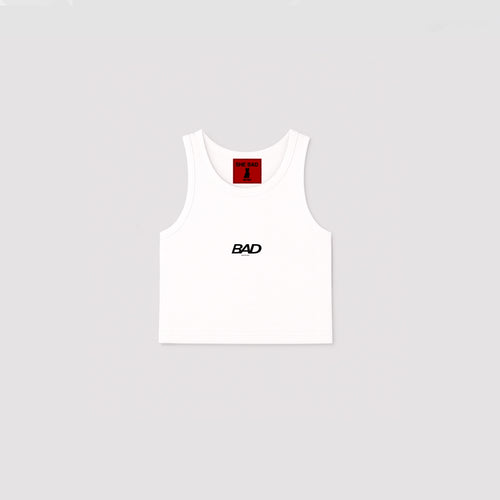 BAD CROPPED TANK WHITE